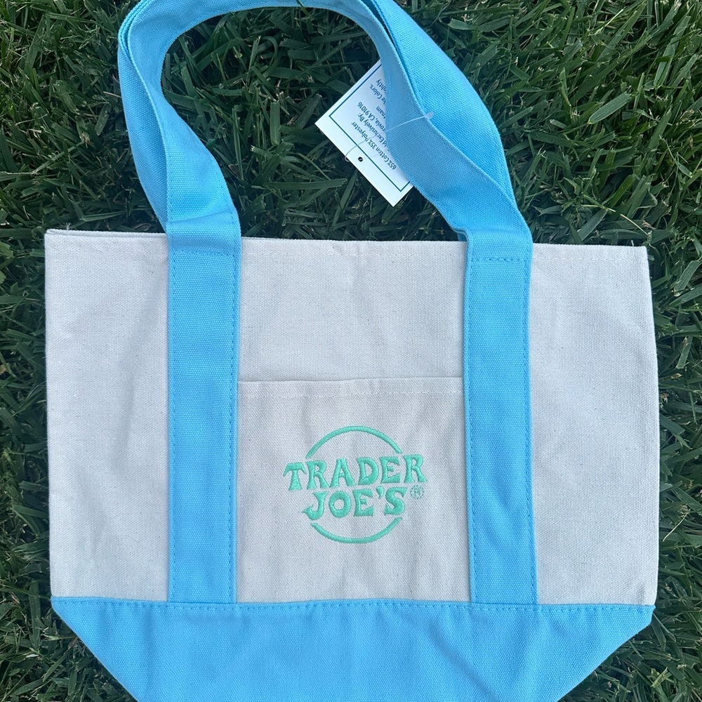 Blue and Cream Tote Bag
